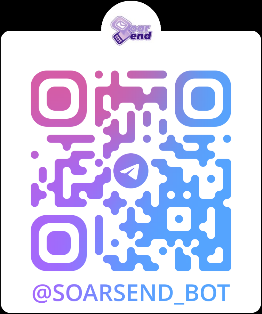 Scan to start @SoarSend_bot